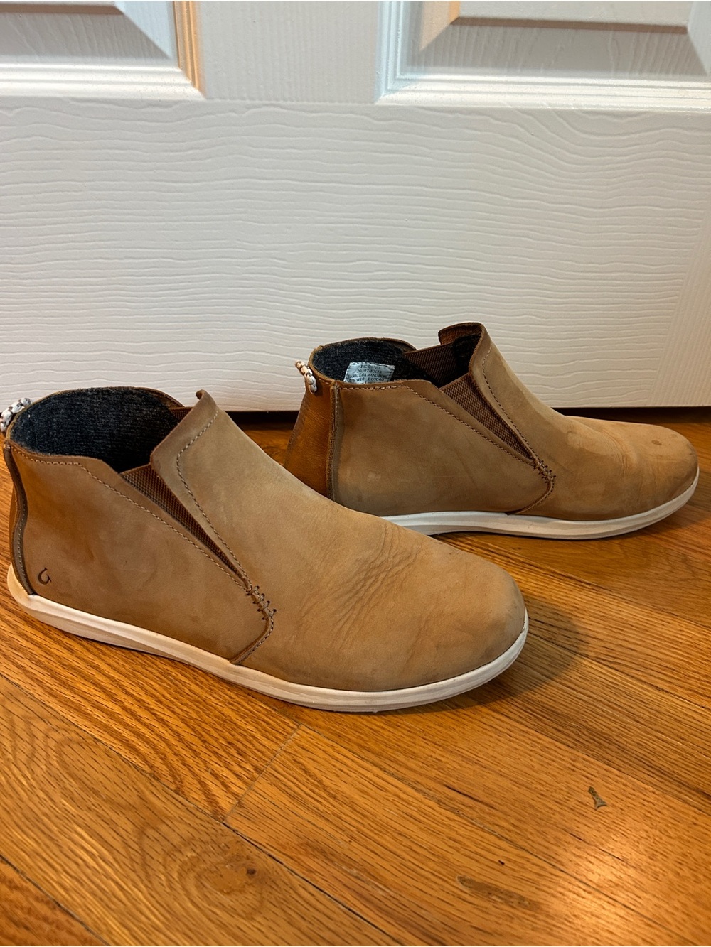 OluKai Tan Slip-On Ankle Booties